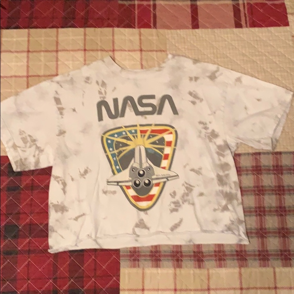 3 FOR $10 CROPPED NASA TIE-DYED TEE